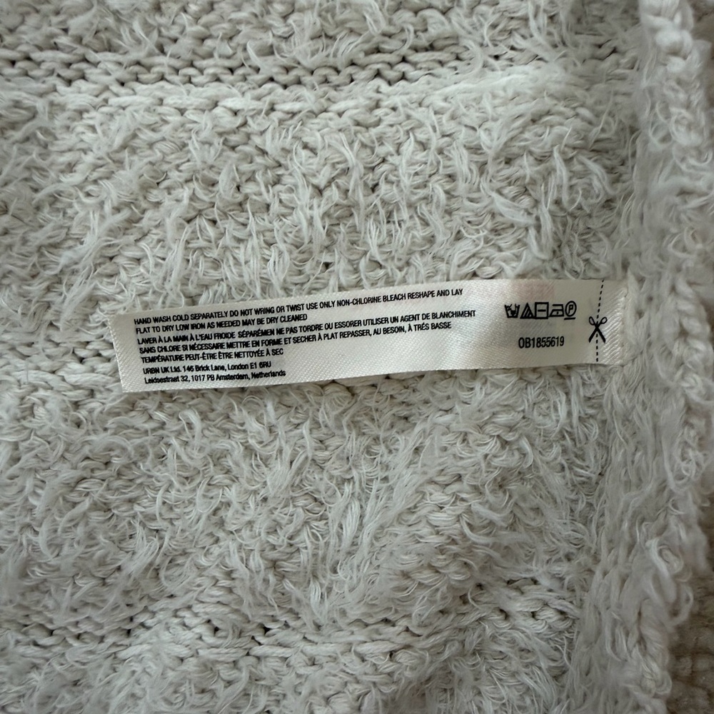 Free People Beach "Imani" Pullover Sweater Tunic ivory NWOT M/L - Picture 13 of 16